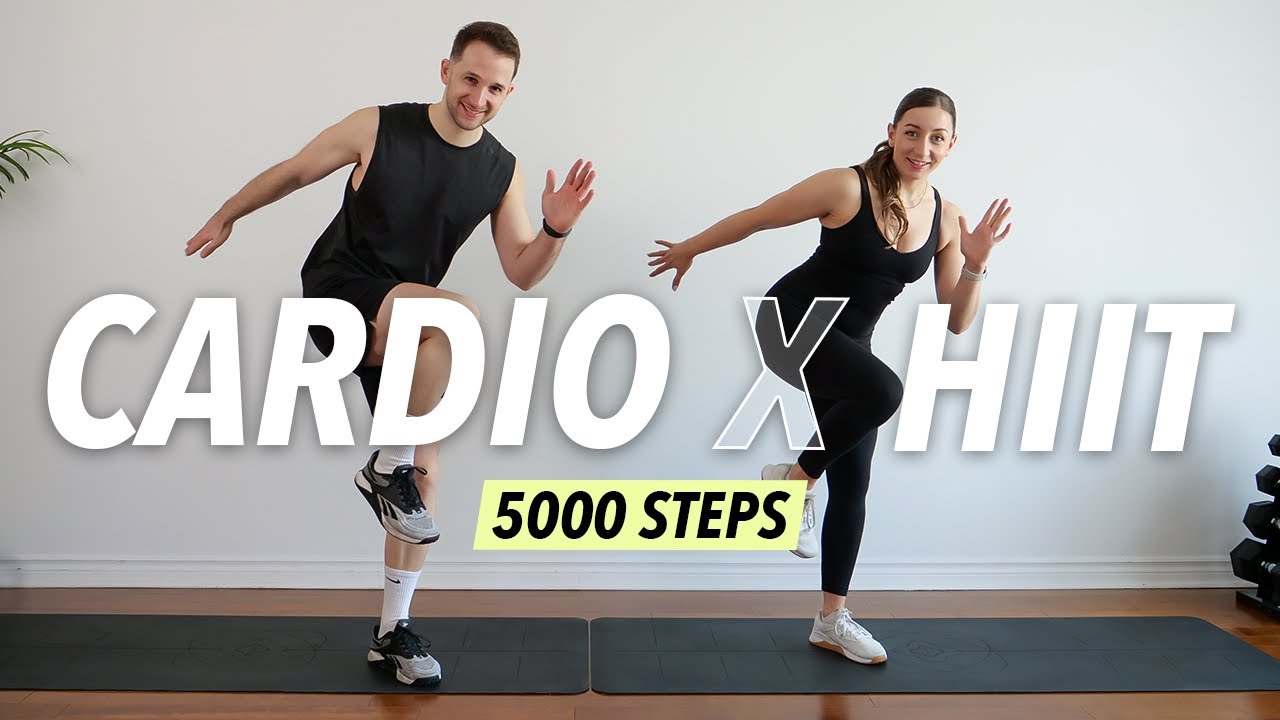 30 Min Cardio HIIT Workout at home - 5000 steps for Fat Burn (No equipment)