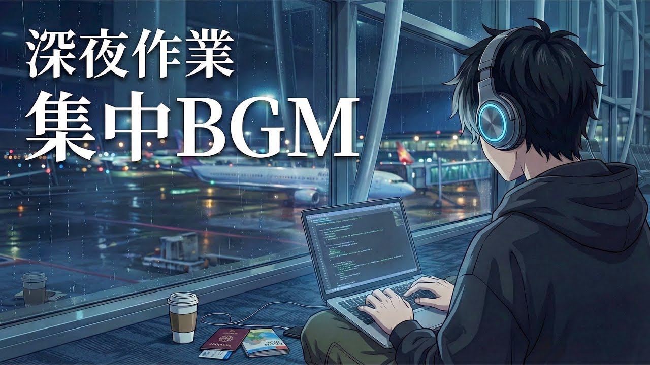 【雨の夜に集中する作業用BGM】目標達成への集中力を高めるBGM『今日の努力が明日を作る』