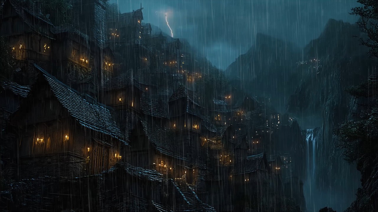 🏰 Discover Serenity & Sleep Well with Rain In Medieval Mountain Village 🏰 Ease Into Sleep with Rain