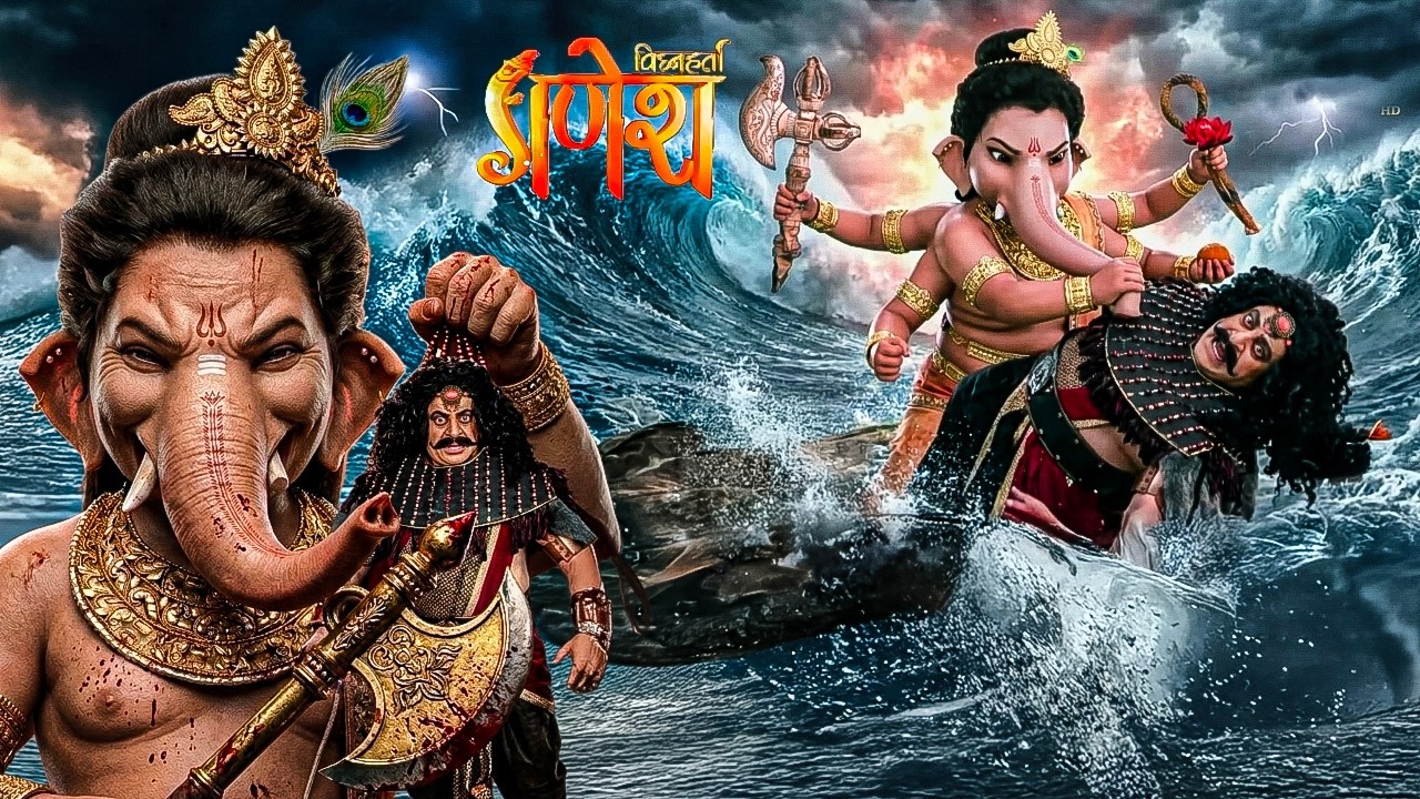 गणेश जी ने मायावी असुर को समुद्र में फेंक दिया। VIGHNAHARTA GANESH   || Latest Episode ||