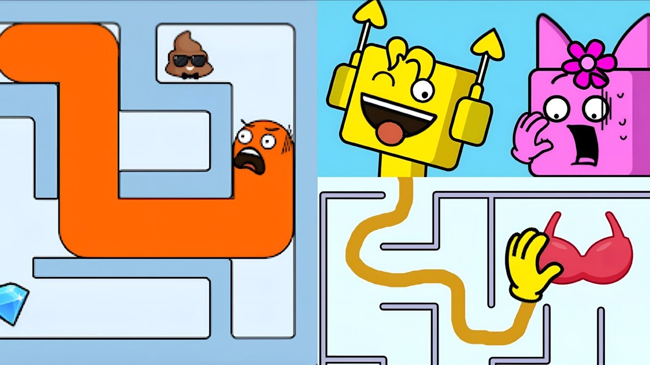 Square Punki Maze Vs Pet Me Maze - Up To Max Level SpeedRun Gameplay 