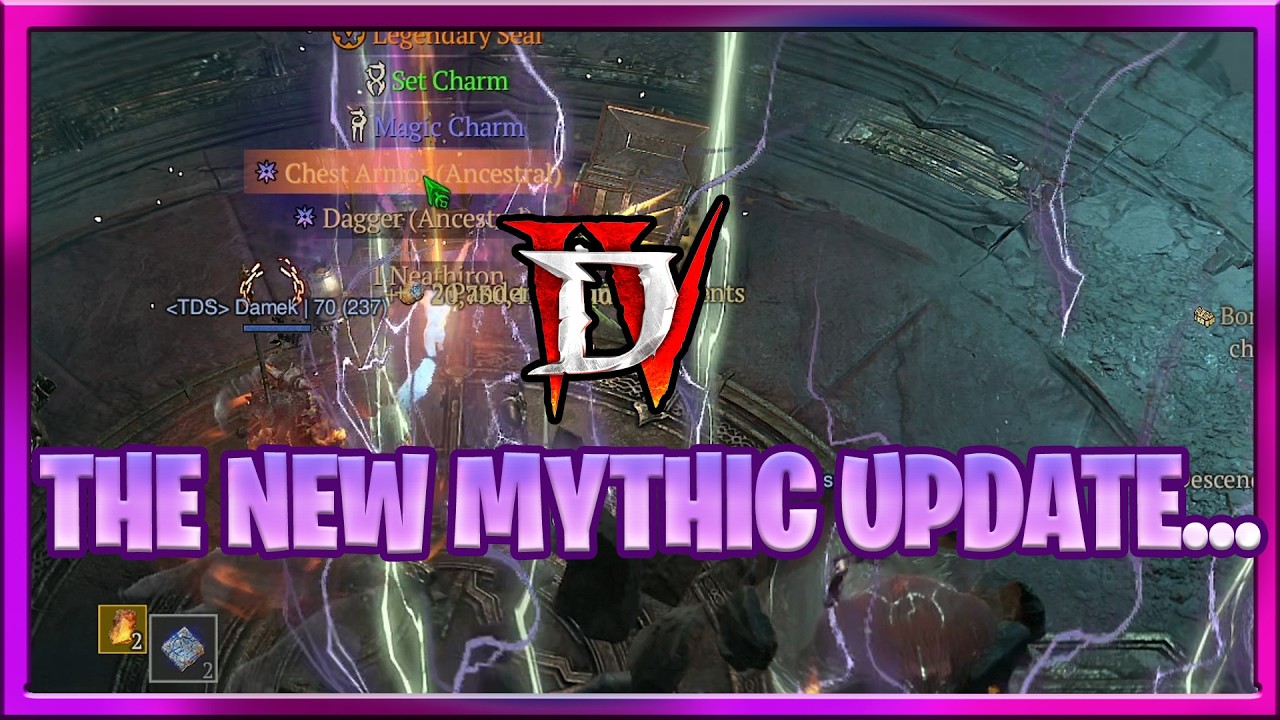 Diablo 4 Season 14 Update BUFFFED Mythics Testing and Gameplay.... PLS DELETE Crafted TAG