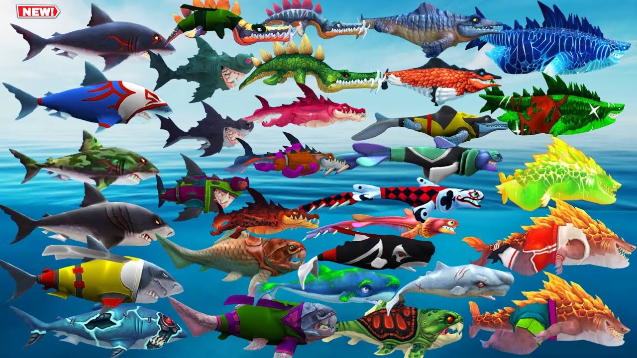 Hungry Shark Evolution - New Update - All 34 SKINS & SHARKS Unlocked (2025)