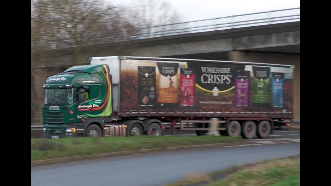 SCANIA Yorkshire CRISPS - A1(M) motorway trucks spotting