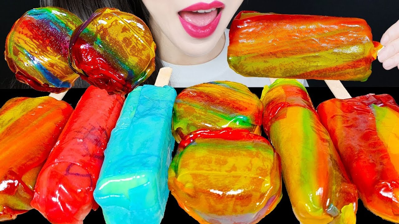 ASMR ROLL UPS ICE CREAM MUKBANG 롤 업스 아이스크림 먹방 EATING SOUNDS