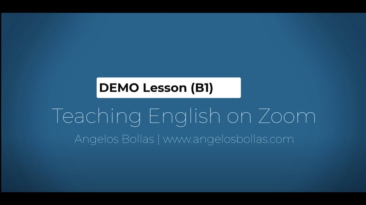 DEMO lesson: Teaching English online using Zoom