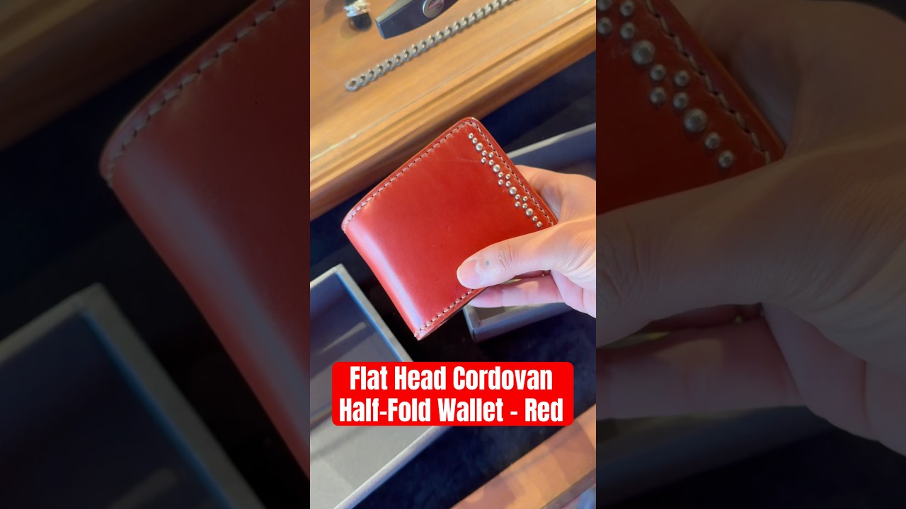 Unboxing the new Flat Head Cordovan Half-Fold Wallet in Red #selvedgedenim #japanesedenim #flathead