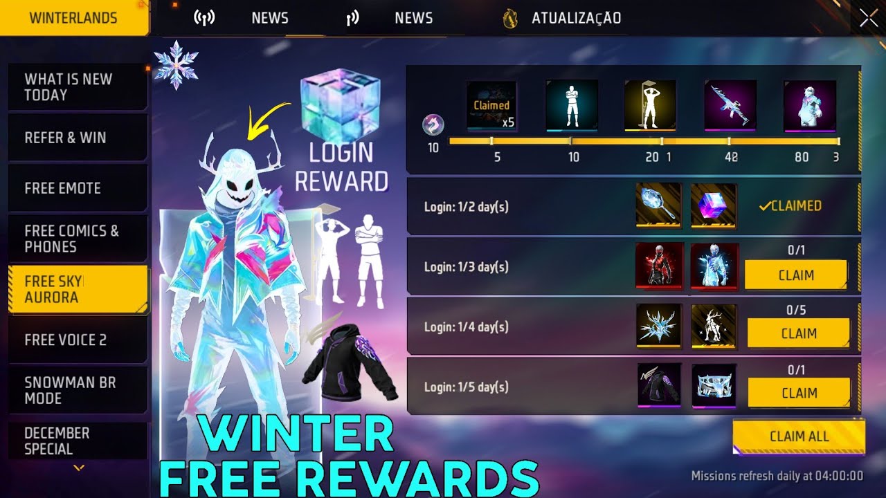 FREE BUNDLE EMOTE GUN WINTER REWARDS🔥 -
