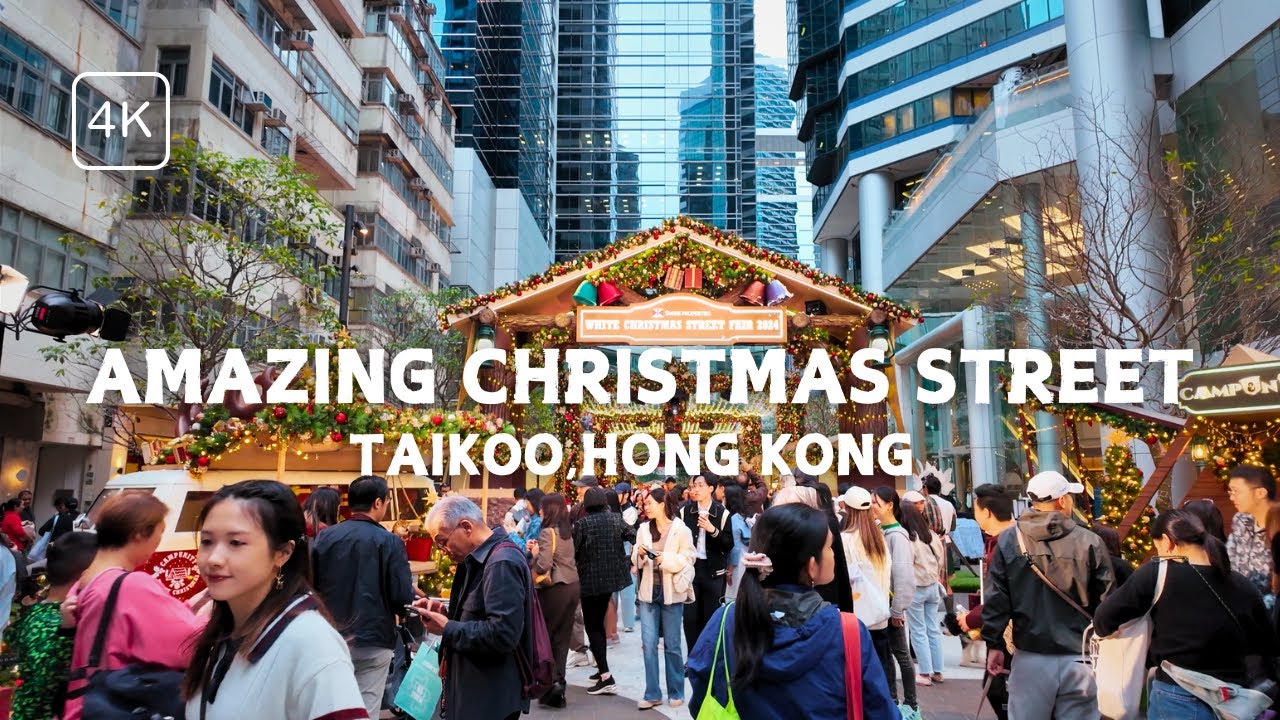 Amazing Hong Kong Christmas Street (4K)