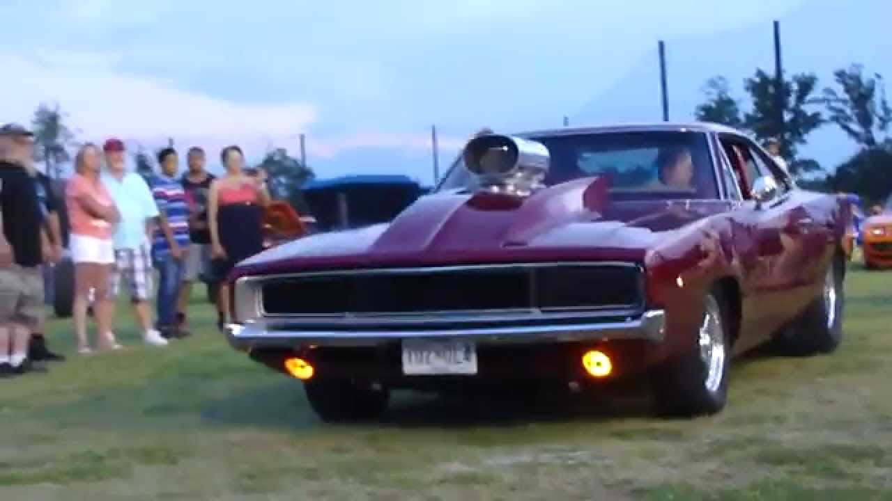 68 PRO STREET HEMI CHARGER START UP RIDE BY BLOWER INSANE EXHAUST* SICK RIDE WOW