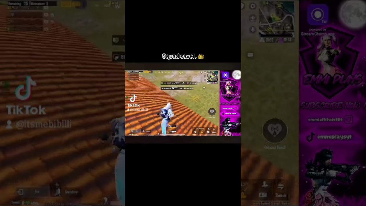 1v3 clutch, saved my squad, recalled them. 😈👑PUBG MOBILE...