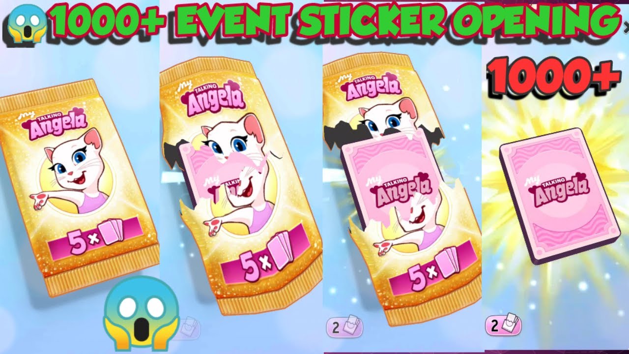 😱Opening 1000+ event sticker🔥 in My talking Angle
