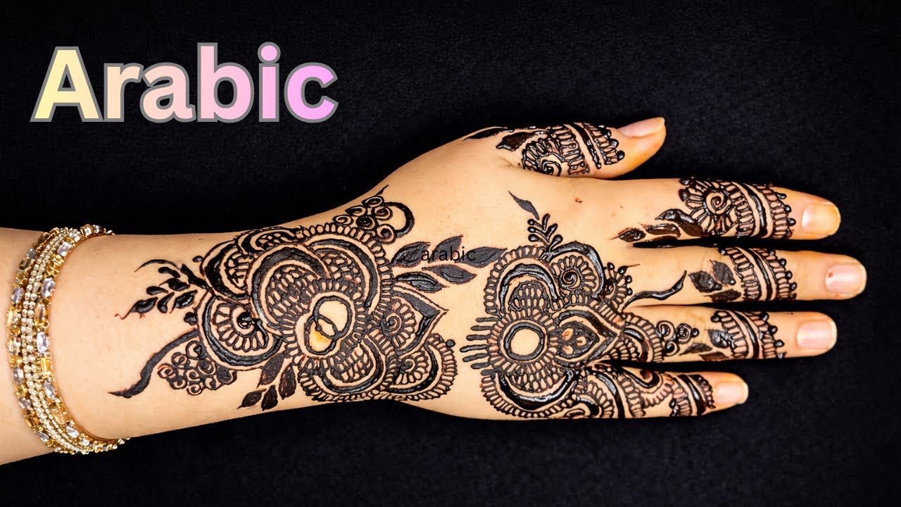 Arabic mehndi design , very beautiful and easy  Arabic mehndi design ( part1)