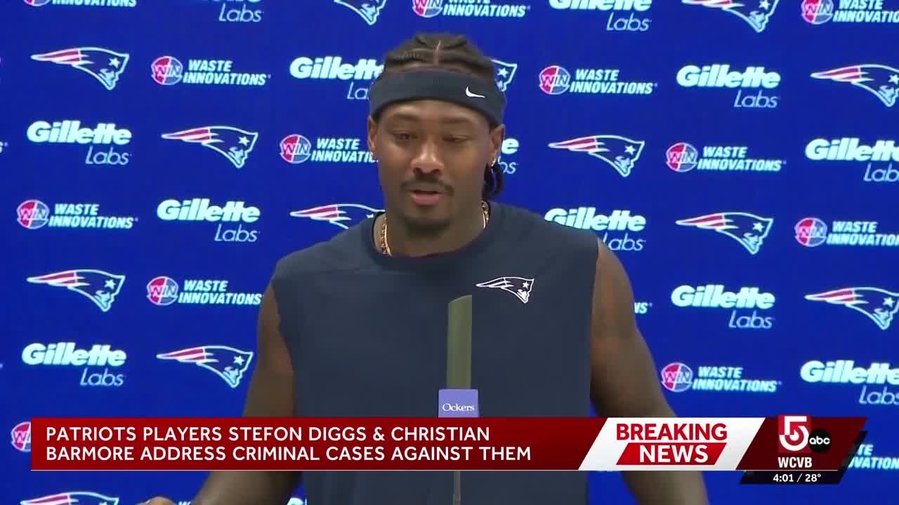 Stefon Diggs, Christian Barmore speak to media for first time since assault allegations