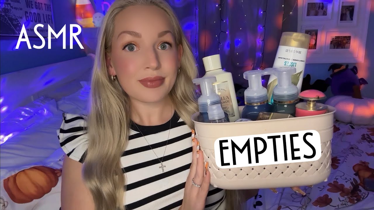ASMR Products I&rsquo;ve Used Up✨Tapping and scratching on product empties and favourites!🧡