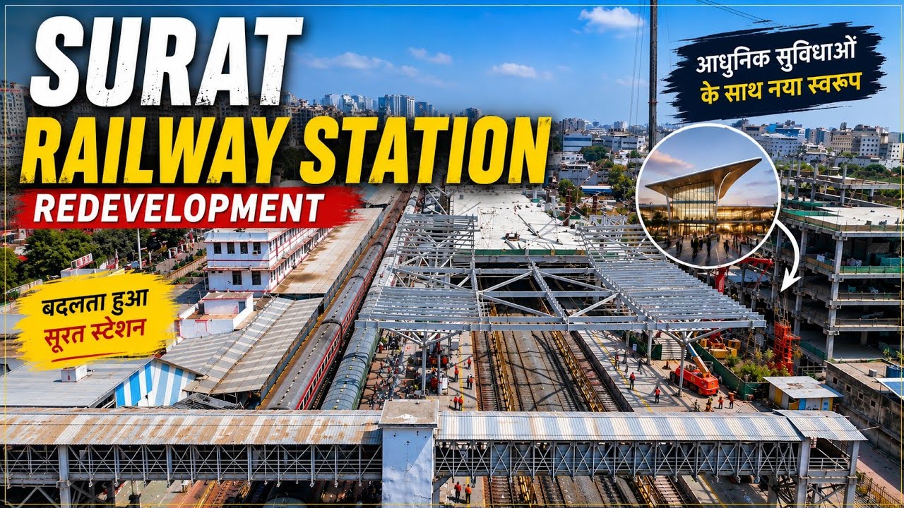 Surat Railway Station Redevelopment Update 2026 | MMTH Project Progress 🚄