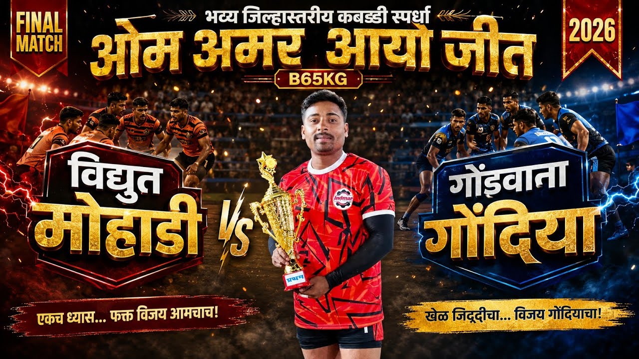 final -Vidyut mohadi Vs  Gondwana Gondiya 65 kg kabaddi tournament om Amar nagpur