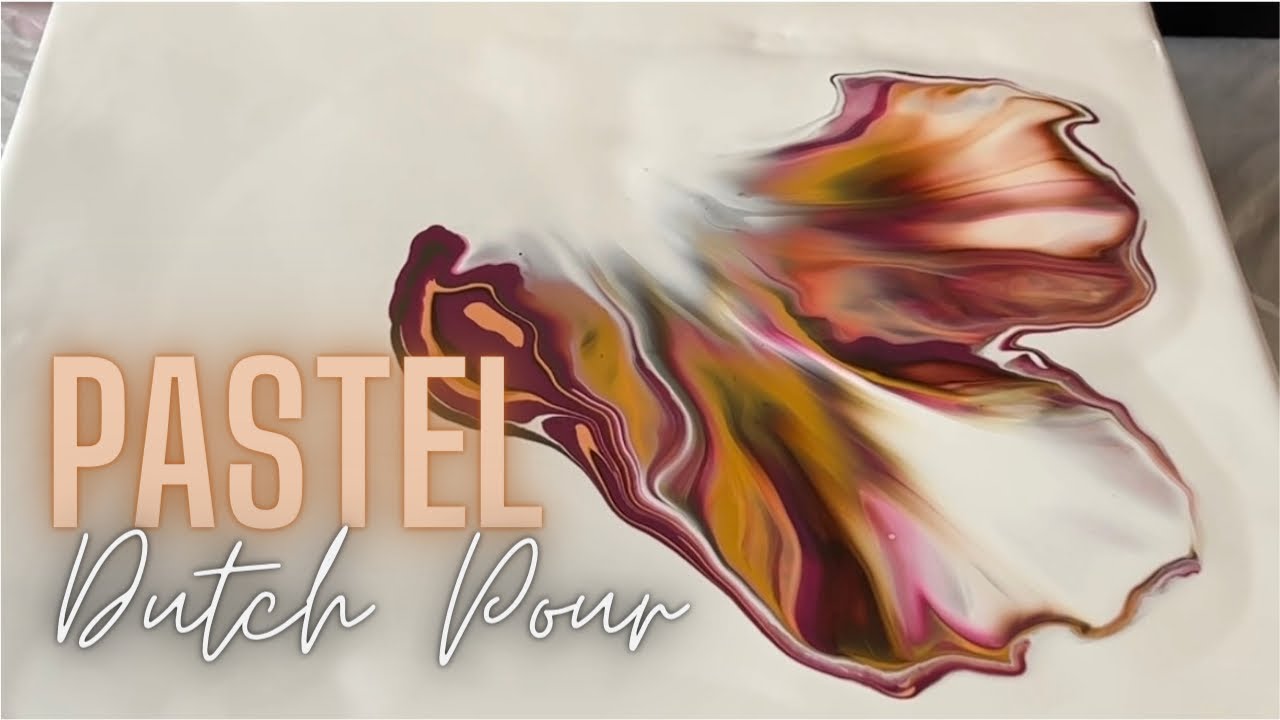 Pastel Power of Six Color Palette. Dutch Pour - Acrylic Pouring