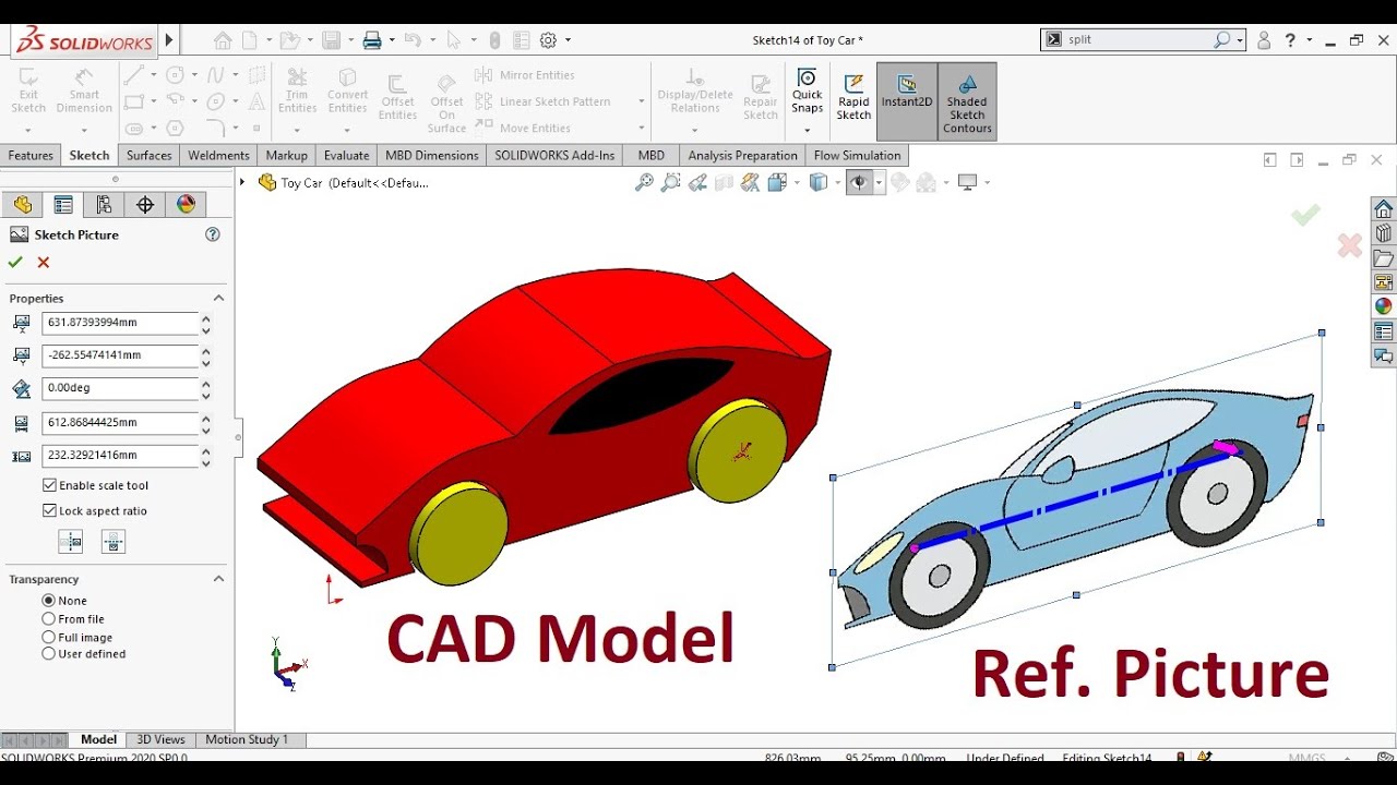 Solidworks car design [ Convert car picture to 3D model]