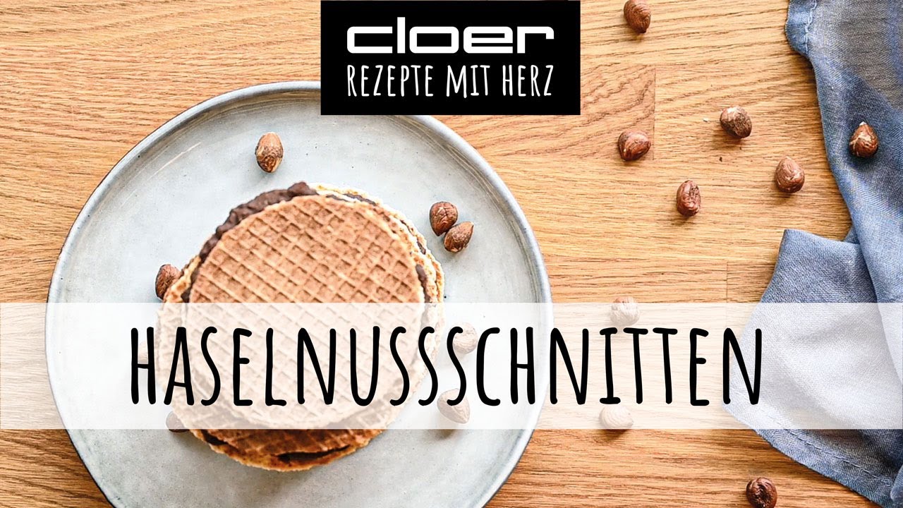 Haselnussschnitten aus dem H&ouml;rncheneisen | Cloer&reg; RezepteMitHerz