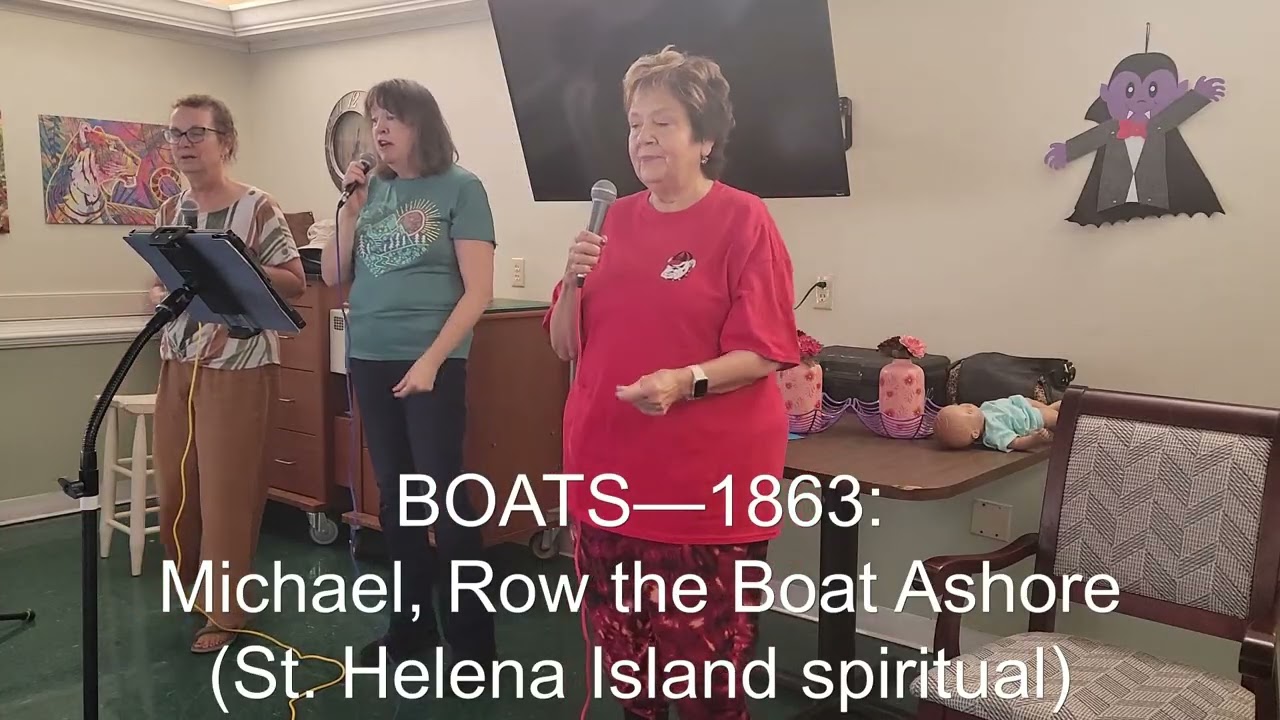 1863: Michael, Row the Boat Ashore (St. Helena Island traditional spiritual) (Journey Songs at MMM)