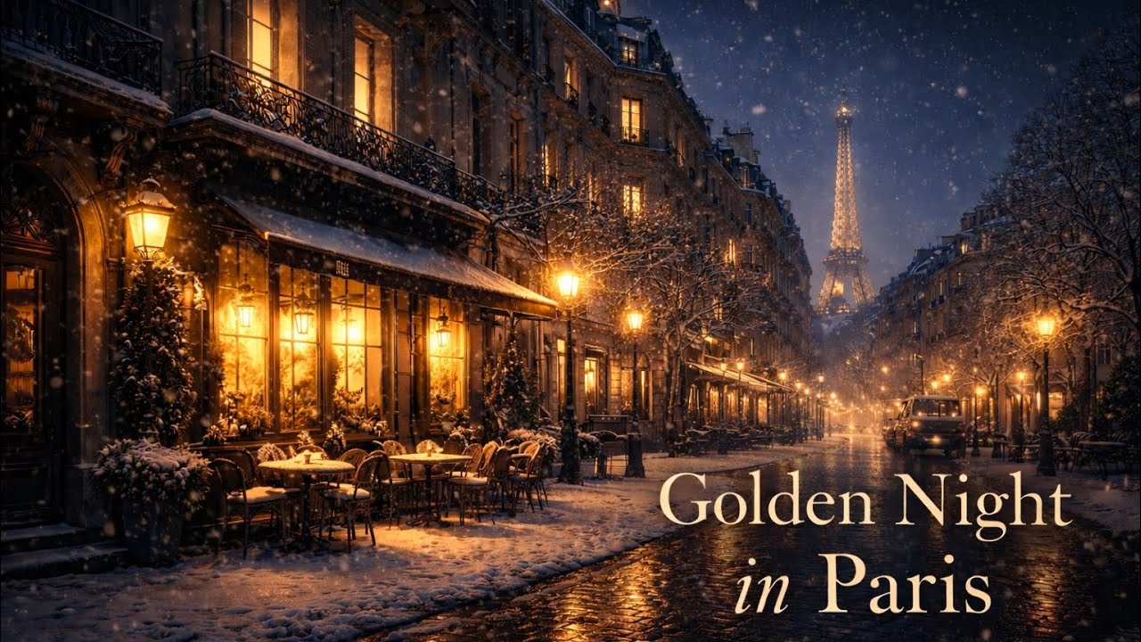Golden Night in Paris ❄️ Elegant Winter Instrumental Music