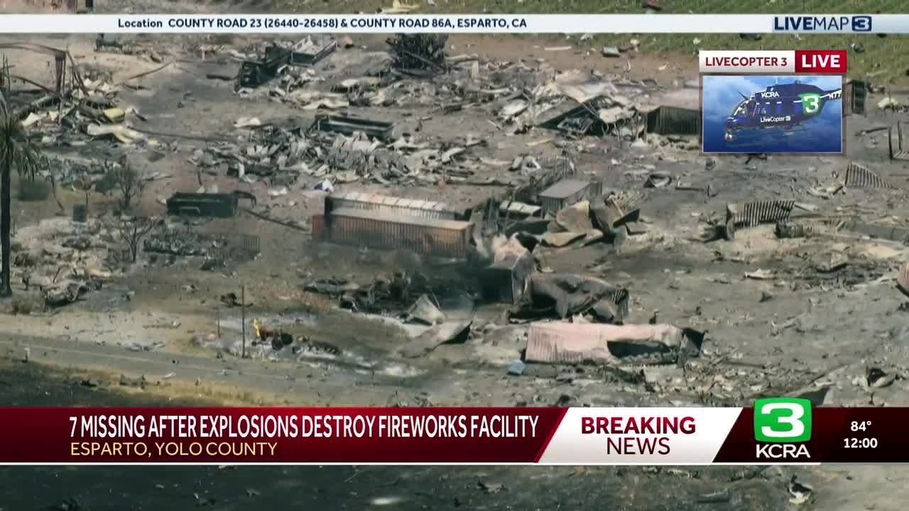 Esparto fireworks explosions | 7 people unaccounted for | Noon updates on July 2, 2025