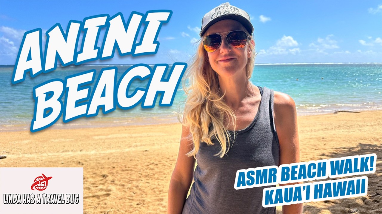 Peaceful Anini Beach Walk in Kauai Hawaii | Soothing ASMR Nature Sounds | Early Summer Escape