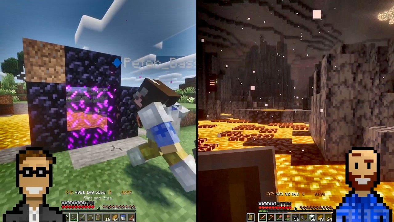 I Can't Believe Where We Spawned: Minecraft 2-player Survival