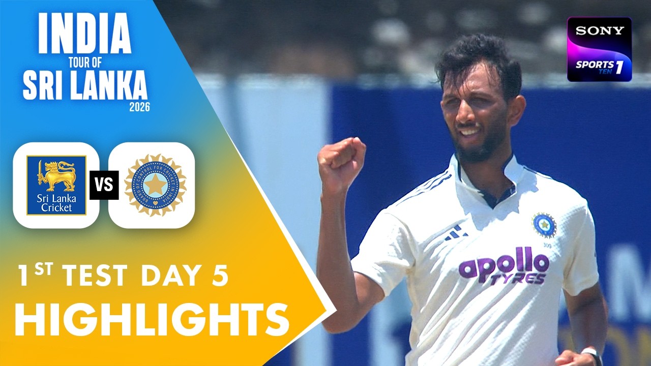 India Leads The Series 1-0 With A Massive Win | English |1st Test Day 5 | Highlights |SL vs IND 2026