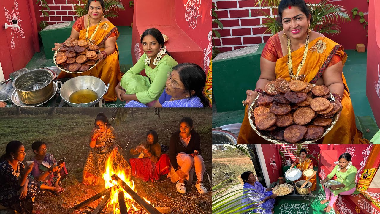 Sankranthi special vanta,bellam arisalu & Bhogi manta snanam