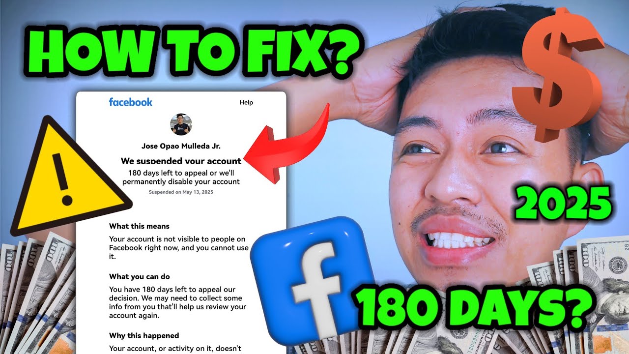 🚫 FIX YOUR 180-DAY FACEBOOK ACCOUNT SUSPENSION (STEP-BY-STEP GUIDE) ✅ #180days #suspended #account