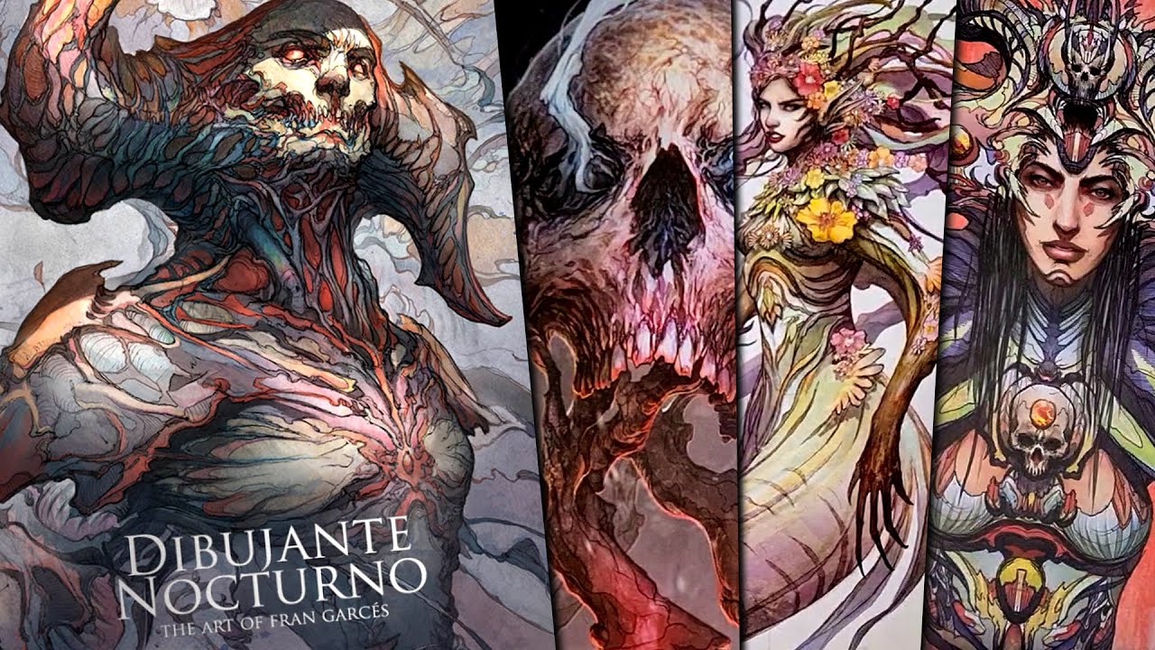 Dibujante Nocturno The Art Of Fran Garcez book preview dark fantasy artist