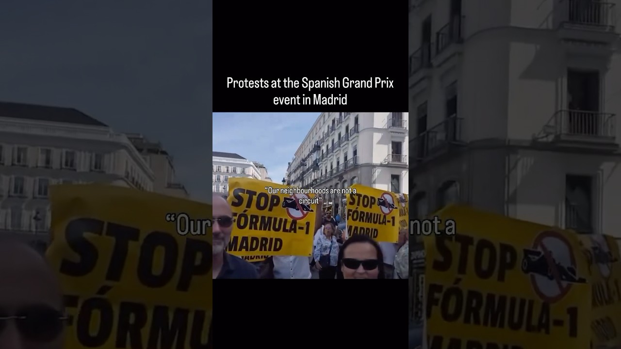 Protestors at the Spanish Grand Prix🇪🇸🏎️ #shorts
