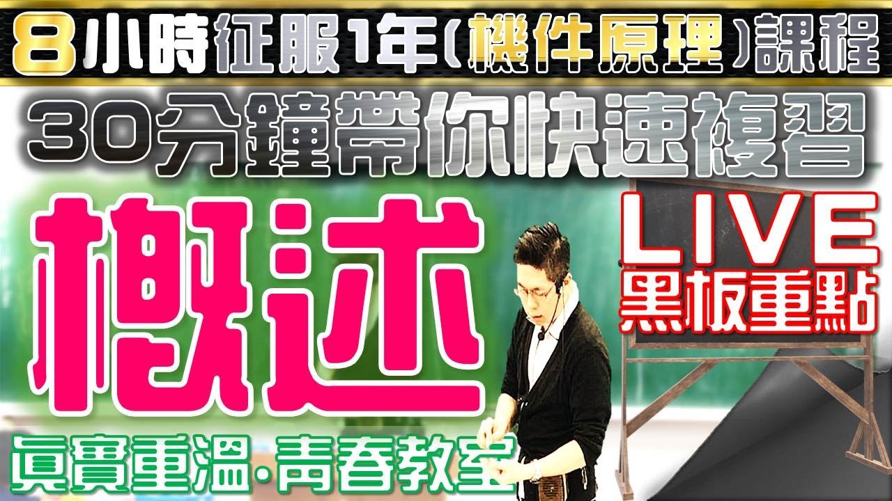 CH.1｜👨‍🏫板書版｜Part.全｜概述｜機件原理｜第1章｜1張黑板1章重點｜Machine Elements Principles｜2019年製｜#ClarkHuang