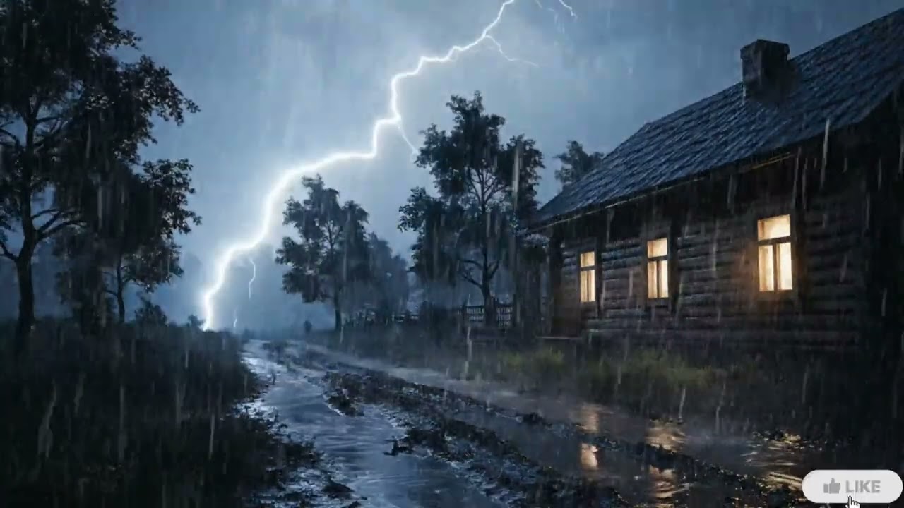 Cozy Bedroom Rain Sounds with Thunder 🌙🌧️ Night Rain for Sleep & Relaxation