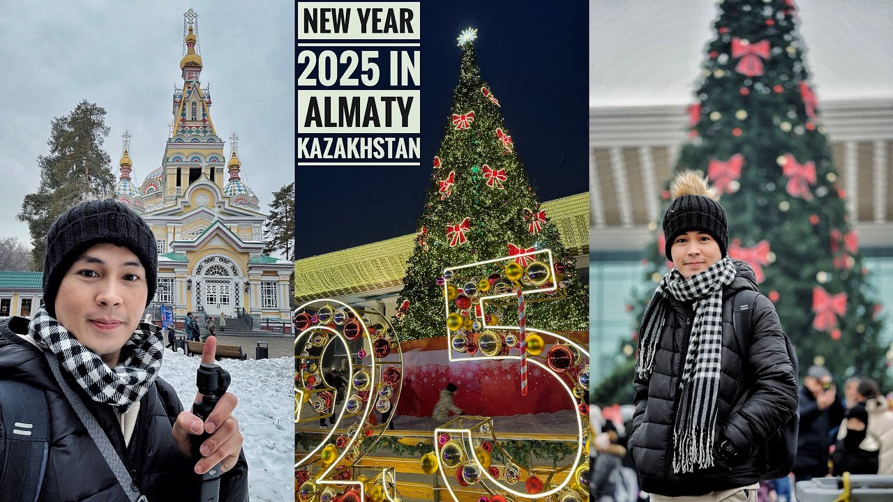 Exploring Almaty Kazakhstan : Unforgettable New Year 2025 Celebration! 🎆❄️🇰🇿