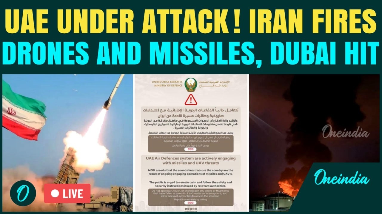 Iran BOMBS UAE LIVE | Dubai, Abu Dhabi HIT By Iran in CHILLING ATTACK After U.S Warships BOMBED