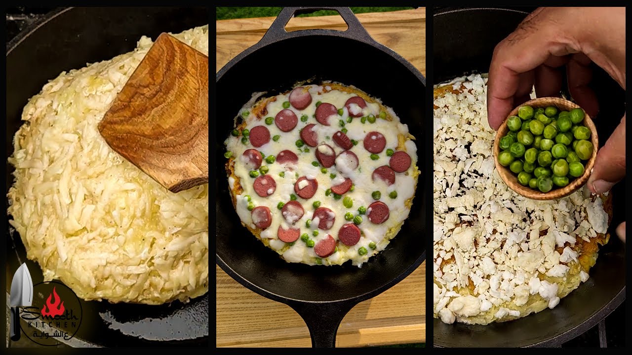 (32) طريقة عمل فطيرة البطاطس بالسوسيس والبسلة - how to make potato pie with #sausage and #peas