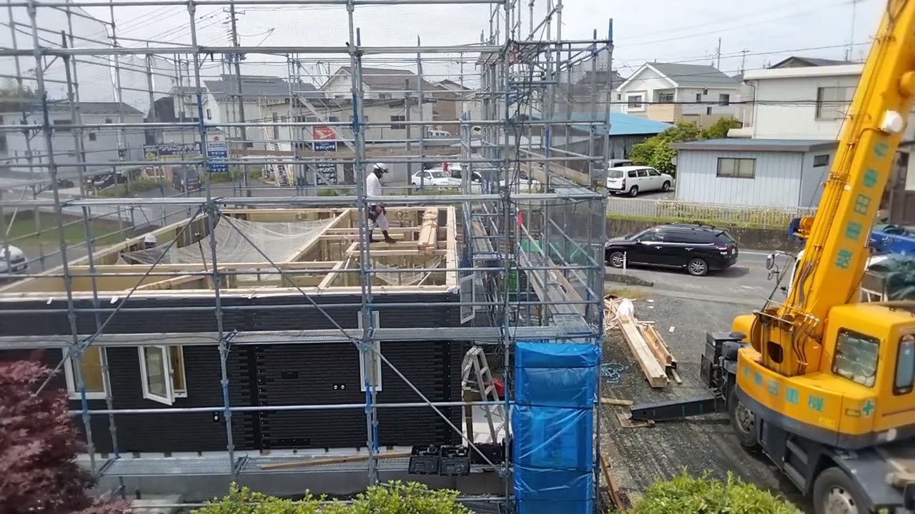 一条工務店　アイスマイル　上棟1日目