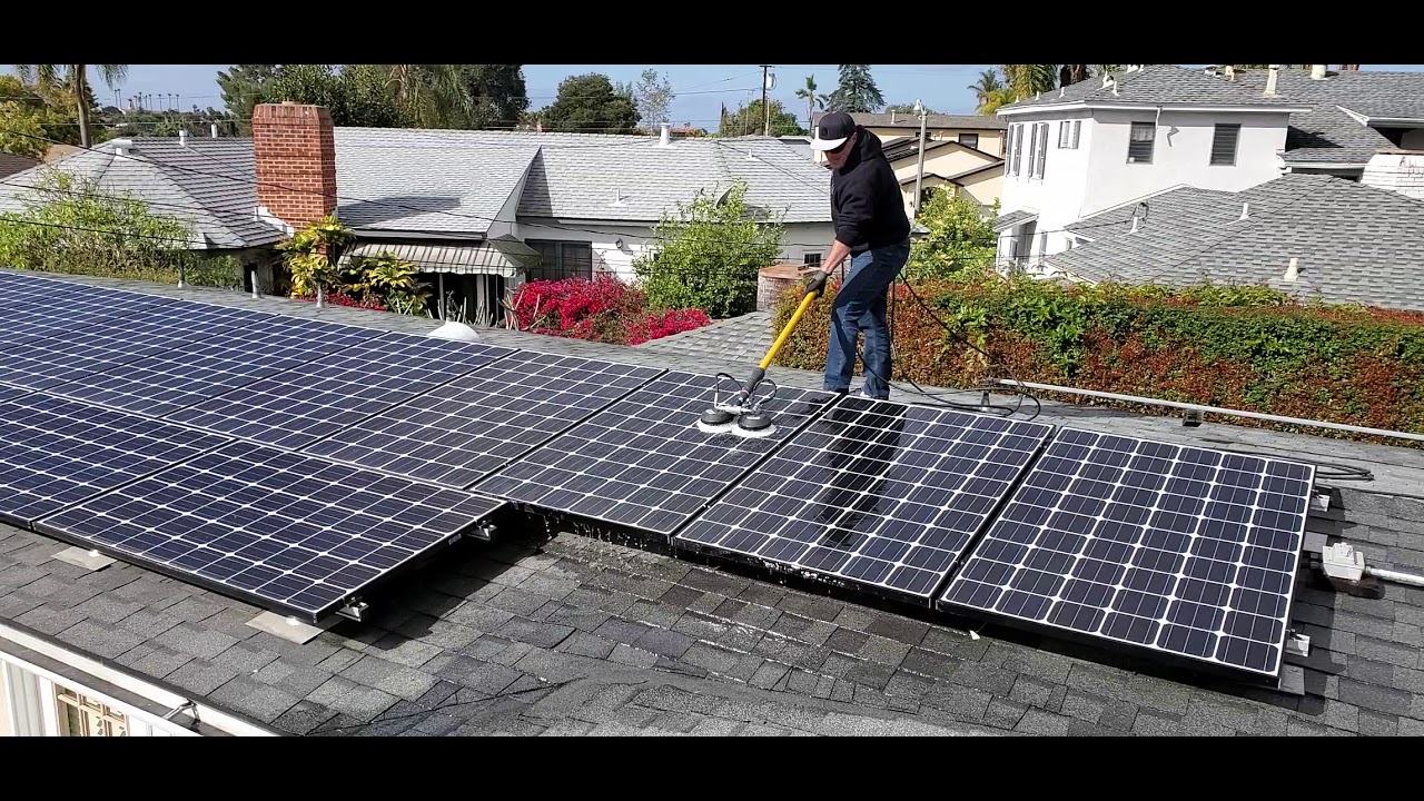 Solar Panel Cleaning Brush Mid Level for Beginners Counter Rotating Brush The Twins