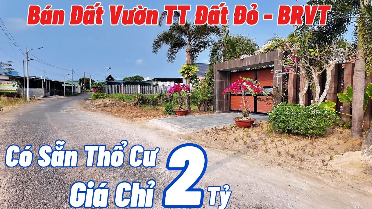 BĐS BRVT, Bán Đất Vườn Trung Tâm Đất Đỏ - BRVT, Cung Đường Toàn Nhà Vườn Nghỉ Dưỡng, Gần Biển