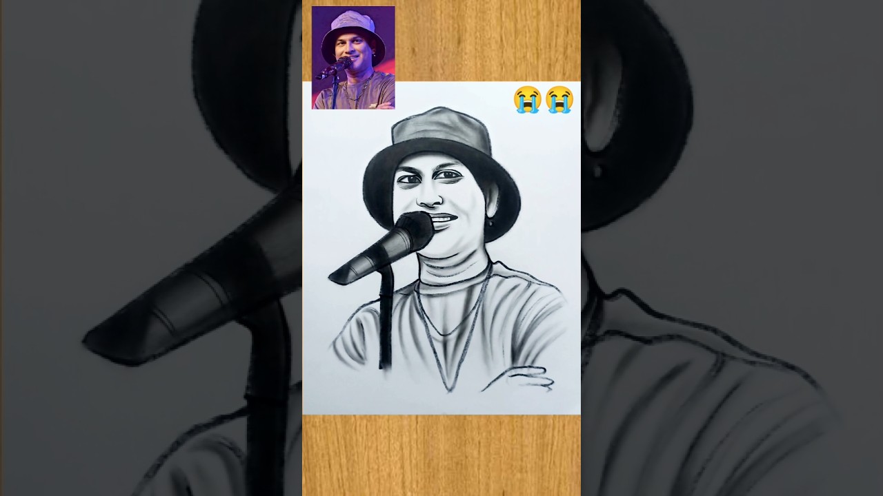 how to draw Zubeen Garg 😭😥 #shorts #drawing #art #zubeengarg