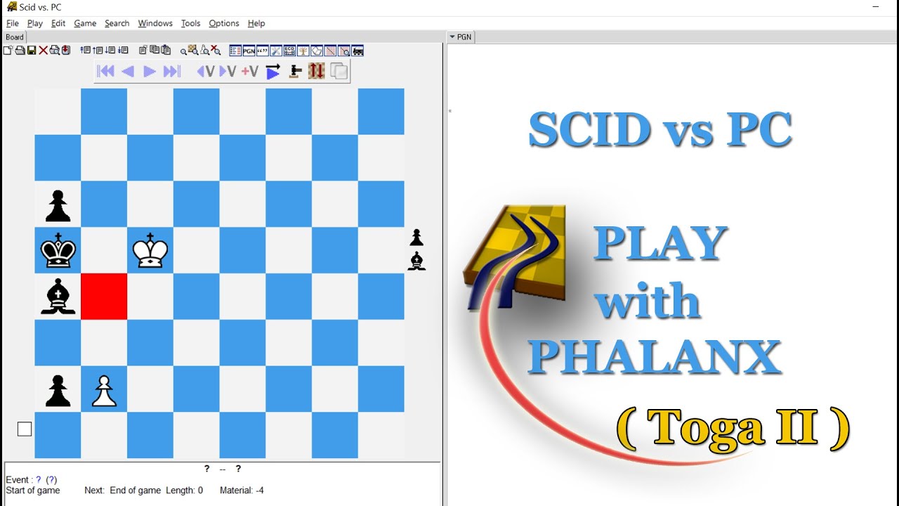 SCID vs PC - How to play against engine ( Phalanx & Toga )