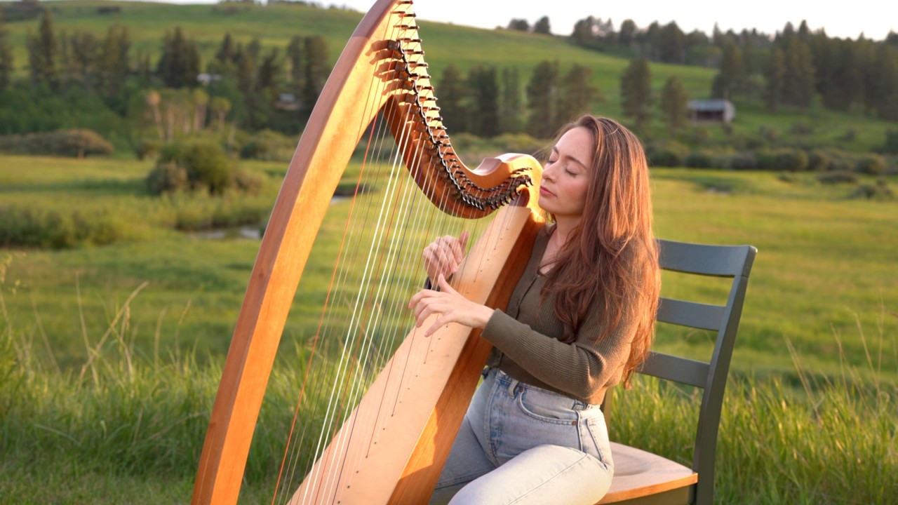 Evening Light: Peaceful Harp in Nature (1 Hour) | Sarah Bhalla