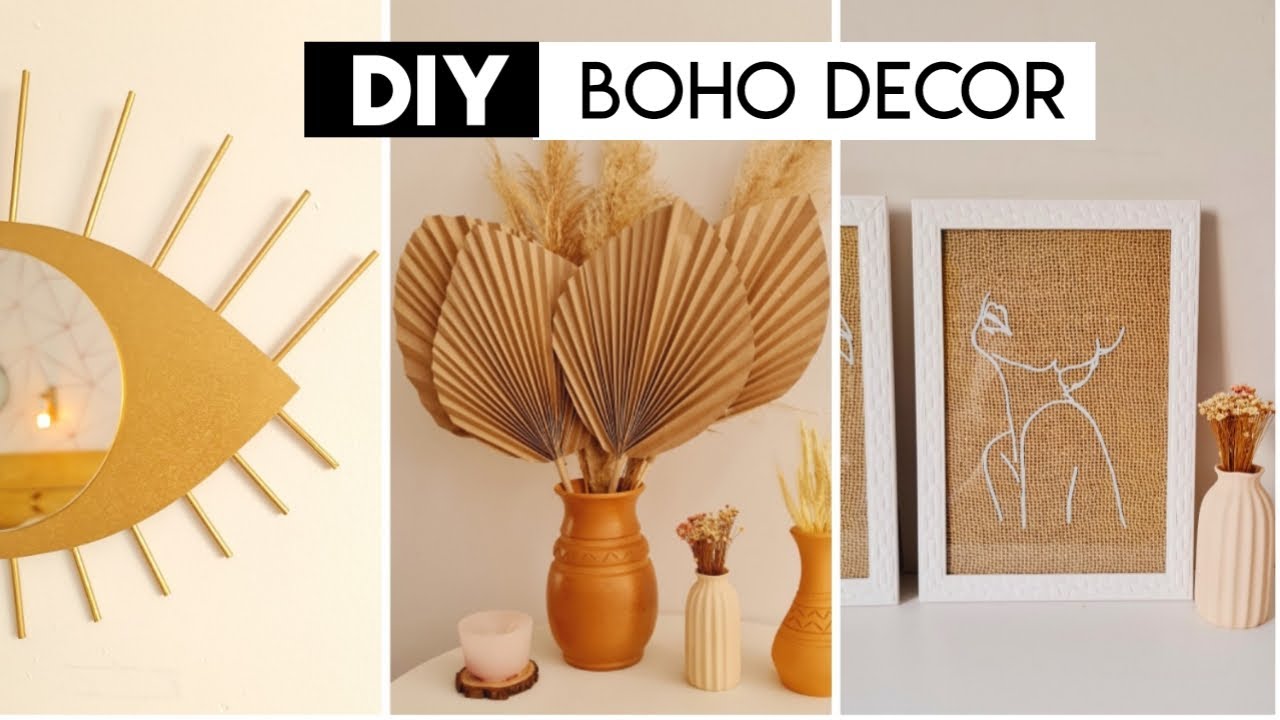 Decoração estilo BOHO - Faça você mesmo - DIY DECORAÇÃO BOHO