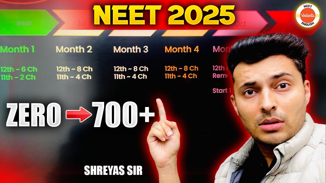 NEET 2025 Strategy for 700+ | Action plan & roadmap for neet 2025 by Shreyas sir | Start from Zero !