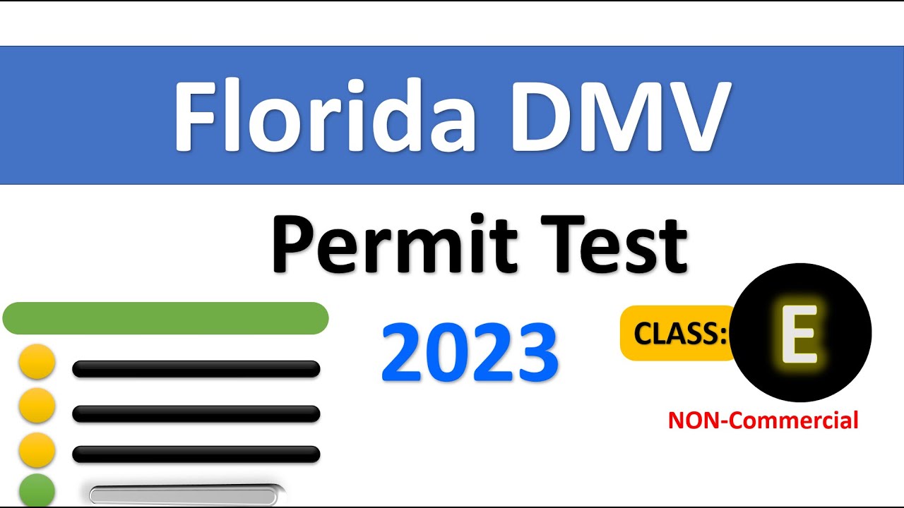 Florida Class E Knowledge Exam Practice Test 2023 Questions & Answers for DMV Permit