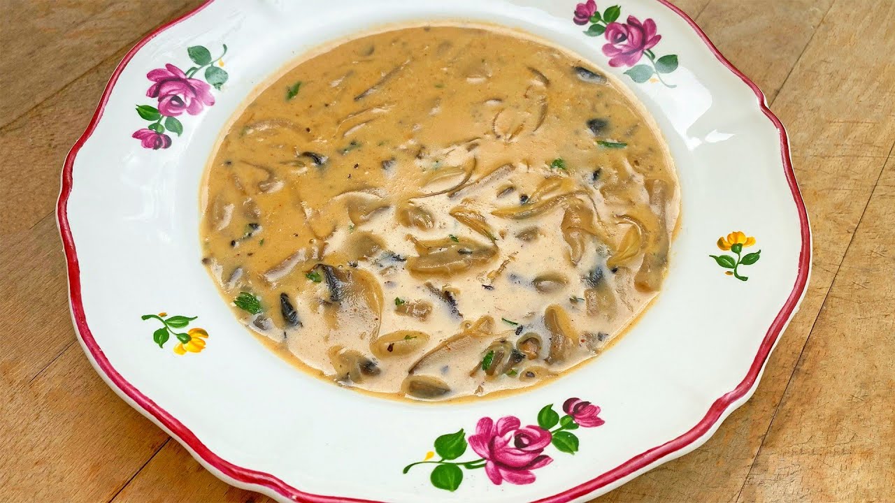 Soupe aux champignons de Paris - Recette facile