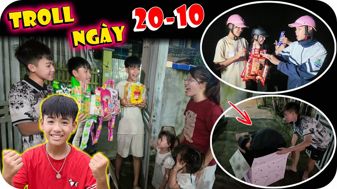Troll Tặng Quà Bất Ngờ Cho Thành Viên Nữ Trong Team Ngày 20 - 10 | Min Min TV Minh Khoa